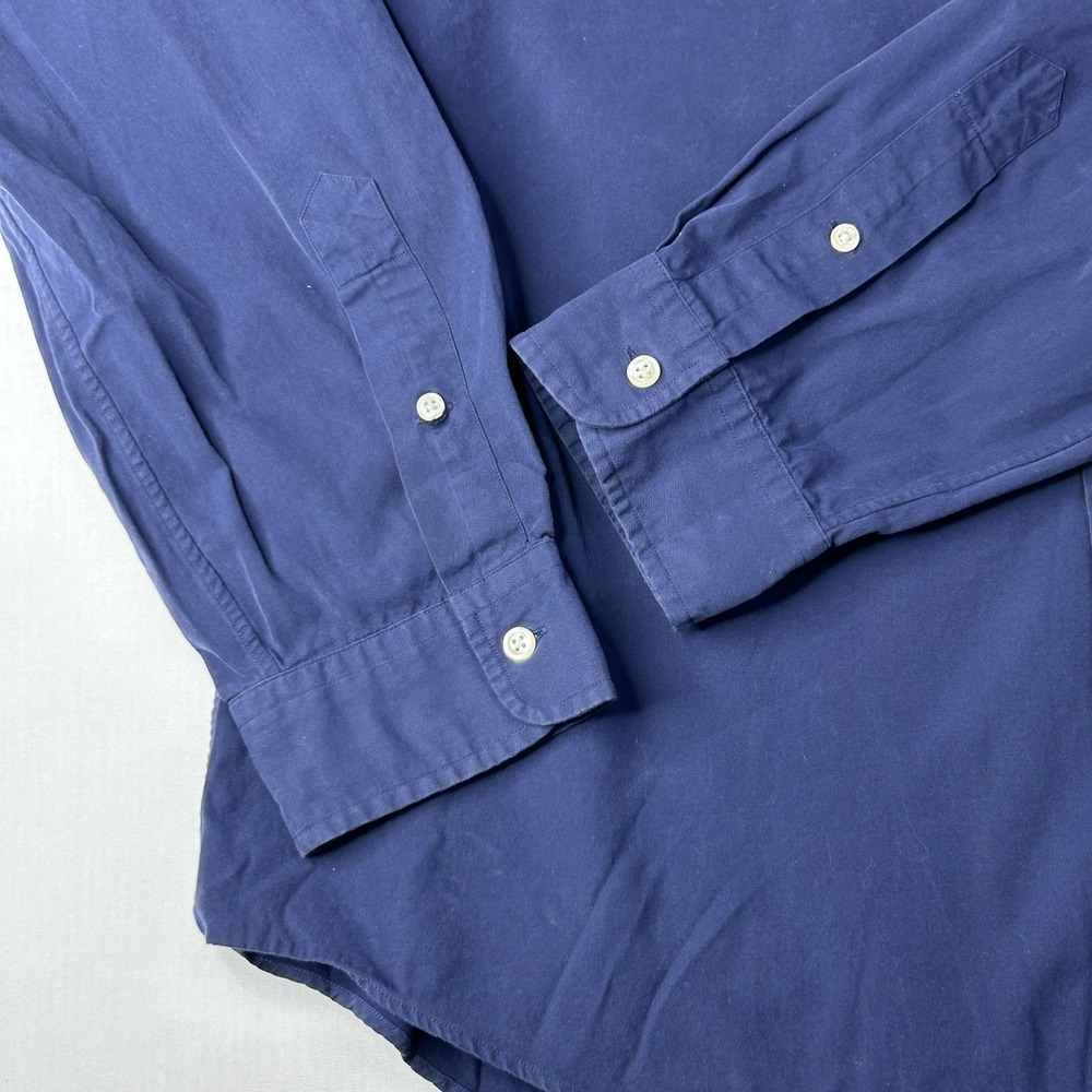 Ralph Lauren Shirt Men's XXL 2XL Slim Fit Navy Blue Button Down Long Sleeve - Picture 5 of 15